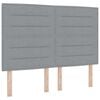 vidaXL Boxspringbett mit Matratze Hellgrau 160 x 200 cm Stoff
