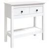 vidaXL Konsolentisch Wei&szlig; 75x35x75 cm Massivholz Kiefer