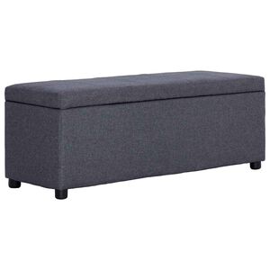 vidaXL Bank mit Staufach 116 cm Dunkelgrau Polyester