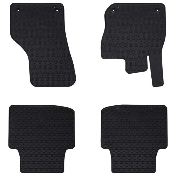 vidaXL Autofu&szlig;matte 4 pcs Schwarz TPE
