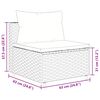 vidaXL 10-tlg. Garten-Sofagarnitur mit Kissen Braun Poly Rattan