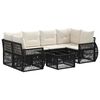 vidaXL Gartensofa-set 7 stk. Schwarz Poly-Rattan