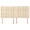 vidaXL Kopfteil Creme 200 x 5 x 118/128 cm Stoff