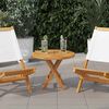vidaXL Tischplatte Massivholz Teak Rund 2,5 cm 50 cm