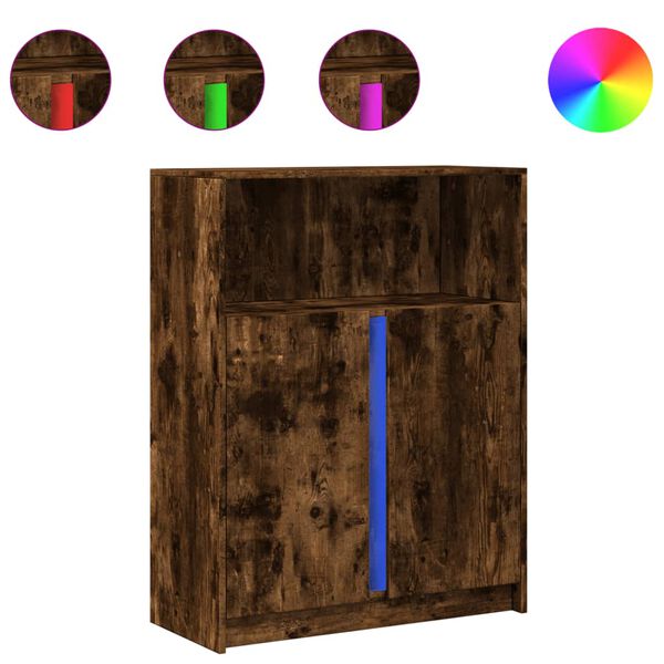 vidaXL LED-Sideboard R&auml;uchereiche 77x34x100 cm Holzwerkstoff