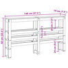 vidaXL Kopfteil mit Ablagen 140 cm Massivholz Kiefer