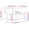 vidaXL 2-Sitzer-Sofa mit Kissen Hellgelb 120 cm Stoff