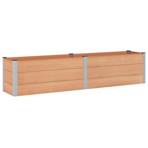 vidaXL Hochbeet Braun 250 x 50 x 54 cm WPC und Aluminium