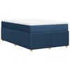 vidaXL Boxspringbett mit Matratze Blau 120x190 cm Stoff