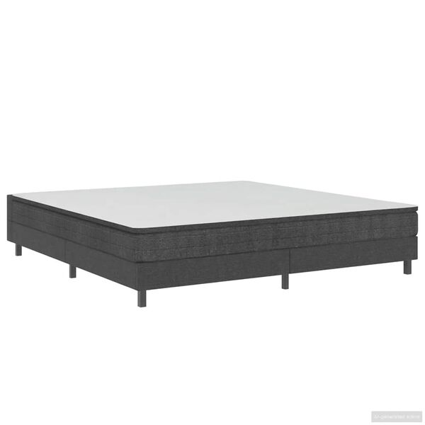 vidaXL Boxspring-Bettgestell Grau Stoff 200x200 cm