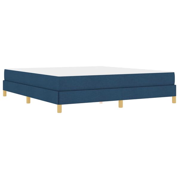 vidaXL Boxspringbett mit Matratze Blau 180 x 200 cm Stoff
