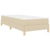 vidaXL Boxspringbett mit Matratze Creme 90 x 200 cm Stoff