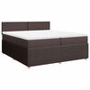 vidaXL Boxspringbett mit Matratze Dunkelbraun 200x200 cm Stoff