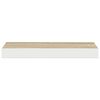 vidaXL Schweberegal Eichen-Optik und Wei&szlig; 50x23x3,8 cm MDF