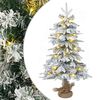 vidaXL Mini Weihnachtsbaum 45 cm 25 LEDs Warmes Wei&szlig; PVC und PE