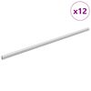 vidaXL Kleiderstange 12 stk. Silber 964 x 15 x 29 mm
