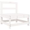 vidaXL 3-tlg. Garten-Lounge-Set Wei&szlig; Massivholz Kiefer