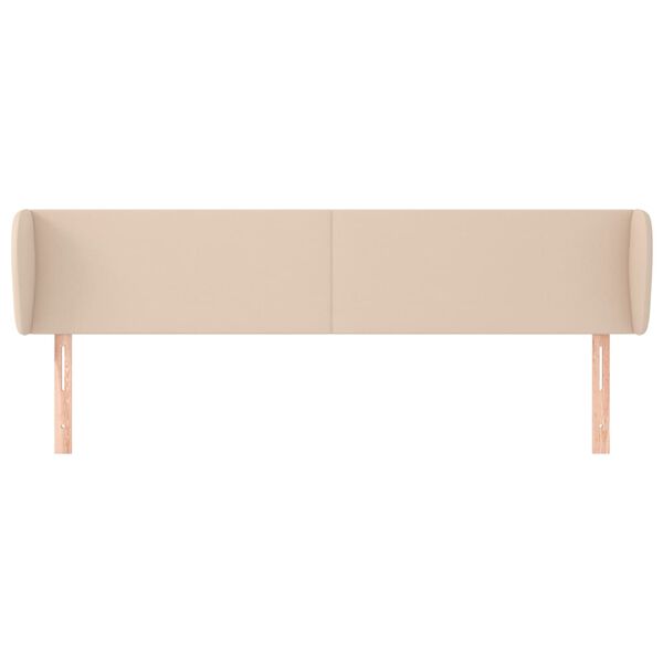 vidaXL Kopfteil mit Ohren Cappuccino-Braun 183x23x78/88 cm Kunstleder
