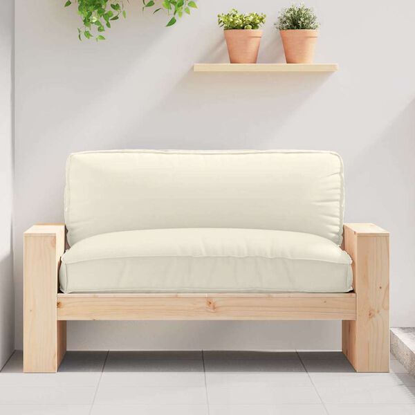 vidaXL Palletkissen geeignet für Sitz Creme 120 x 80 x 12 cm