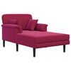 vidaXL Chaiselongue Weinrot Samt