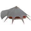 vidaXL Teepee Zelt f&uuml;r 7 Personen Grau und Orange 600 x 600 x 347 cm