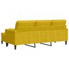 vidaXL 3-Sitzer-Sofa mit Hocker Gelb 180 cm Samt