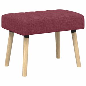 vidaXL Kanalgepolsterte Bank Weinrot 60 x 40 x 45 cm Stoff