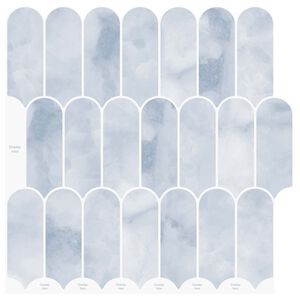 vidaXL Federfliese 10 pcs Himmelblau 30 x 30 cm Polyurethan und PET