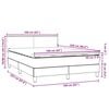 vidaXL Boxspringbett mit Matratze Rosa 160x220 cm Samt