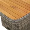vidaXL 3-tlg. Garten-Essgruppe mit Kissen Grau Poly Rattan
