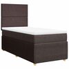 vidaXL Boxspringbett mit Matratze Dunkelbraun 90x190 cm Stoff