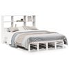 vidaXL Massivholzbett mit Regal ohne Matratze Wei&szlig; 120x190 cm