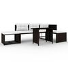vidaXL 4-tlg. Garten-Lounge-Set Poly Rattan Braun