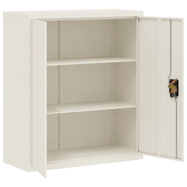vidaXL Aktenschrank Weiß 90x40x105 cm Stahl