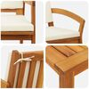 vidaXL Bistrogarnitur mit Kissen 5 pcs Braun Polyester