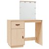 vidaXL Schminktisch mit LED 95x50x133,5 cm Massivholz Kiefer