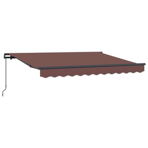 vidaXL Einziehbare Markise Braun 250 x 200 cm Stoff