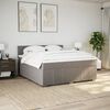 vidaXL Boxspringbett mit Matratze Taupe 180x200 cm Stoff