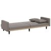 vidaXL Schlafsofa mit Kissen Taupe Stoff