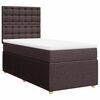 vidaXL Boxspringbett mit Matratze Dunkelbraun 100x200 cm Stoff