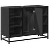 vidaXL Waschbeckenunterschrank Schwarz 80x33x60 cm Holzwerkstoff