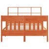 vidaXL Massivholzbett ohne Matratze Wachsbraun 140x200 cm Kiefernholz