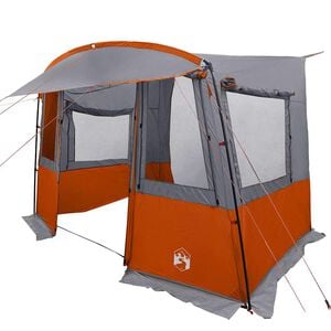 vidaXL Heckzelte f&uuml;r Wohnwagen Grau und Orange 352 x 250 x 240 cm