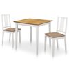 vidaXL 3-tlg. Essgruppe MDF Wei&szlig;