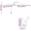vidaXL Gartenparasol Anthrazit 248,5 x 247,5 x 160 cm Stoff
