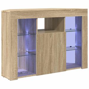 vidaXL Eck-LED-TV-Schrank 100x40x68cm Sonoma-Eiche Holzwerkstoff