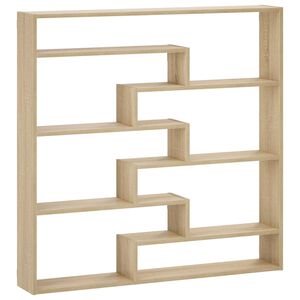 vidaXL Wandregal Sonoma-Eiche 103 x 17 x 102 cm Holzwerkstoff