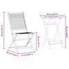 vidaXL Klapp Bistro Set 3 pcs Braun Akazie Massivholz