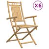 vidaXL Gartenst&uuml;hle 6 Stk. Klappbar 53x66x99 cm Bambus