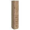 vidaXL Schrankset 2 Stk. 33 x 34,5 x 87 cm Holzwerkstoff Artisan-Eiche